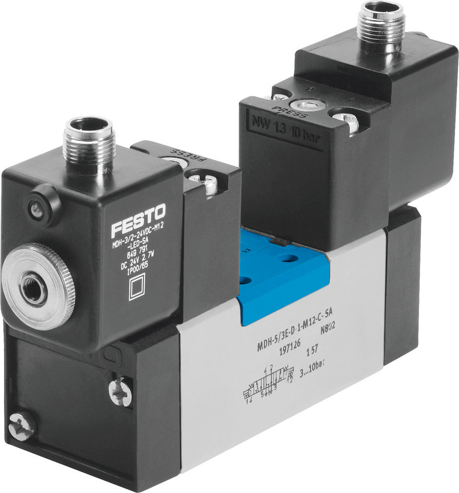 Festo 5/3 Válvula Solenoide De Aire Comprimido Tamaño 1 ISO 5599-1 1200l/min - 533005