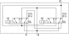 Festo 3/2 NC Bloque De Control Monostable G1/4 1050L/Min 3 - 10Bar/44 - 145Psi - 574012
