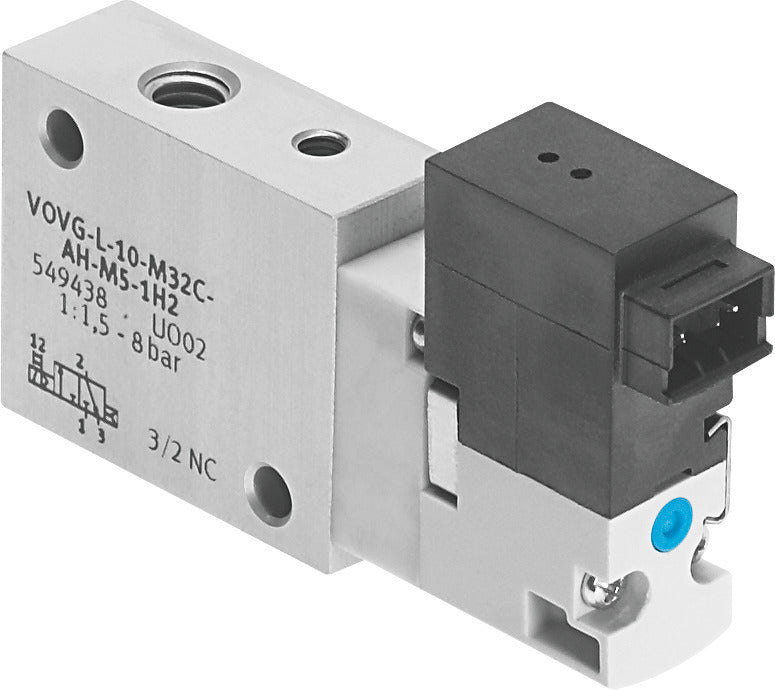 Festo 3/2 NC Monostable Válvula Solenoide De Aire M5 200L/Min 2 - 8Bar/2 - 116Psi - 560697