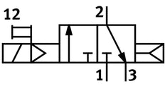 Festo 3/2 NC Monostable Válvula Solenoide De Aire Placa Base 180L/Min 2 - 8Bar/2 - 116Psi - 560704
