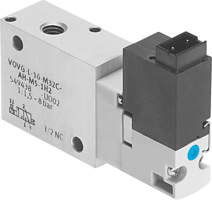 Festo 3/2 NC Monostable Válvula Solenoide De Aire M5 200L/Min 2 - 8Bar/2 - 116Psi - 560698