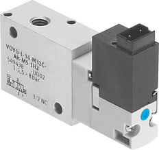 Festo 3/2 NC Monostable Válvula Solenoide De Aire M5 200L/Min 2 - 8Bar/2 - 116Psi - 560698