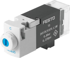 Festo 3/2 NC Monostable Válvula Solenoide De Aire Placa Base 10l/min 0 - 8bar/0 - 116psi - 540445