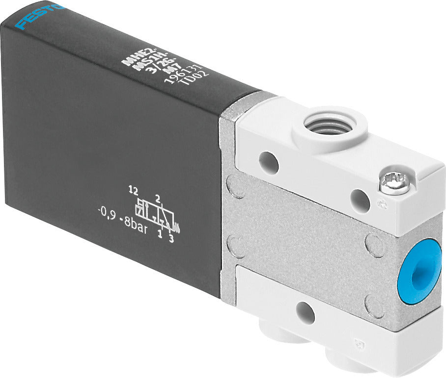 Festo 3/2 NC Monostable Válvula Solenoide De Aire M7 100l/min -0.9 - 8bar/-13 - 116psi - 196130
