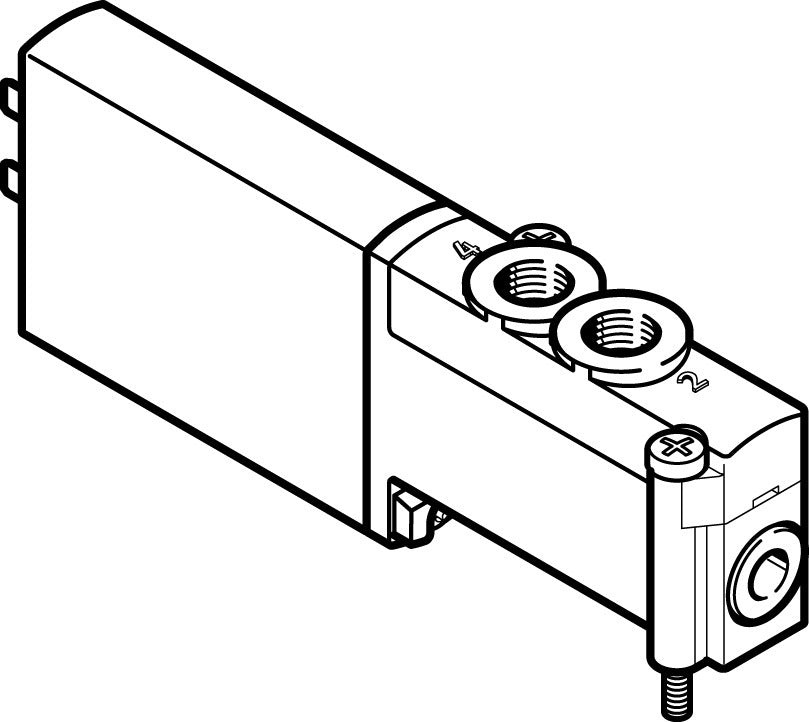 Festo 5/2 Monostable Válvula Solenoide De Aire Placa Base 90L/Min -0.9 - 8Bar/-13 - 116Psi - 525105