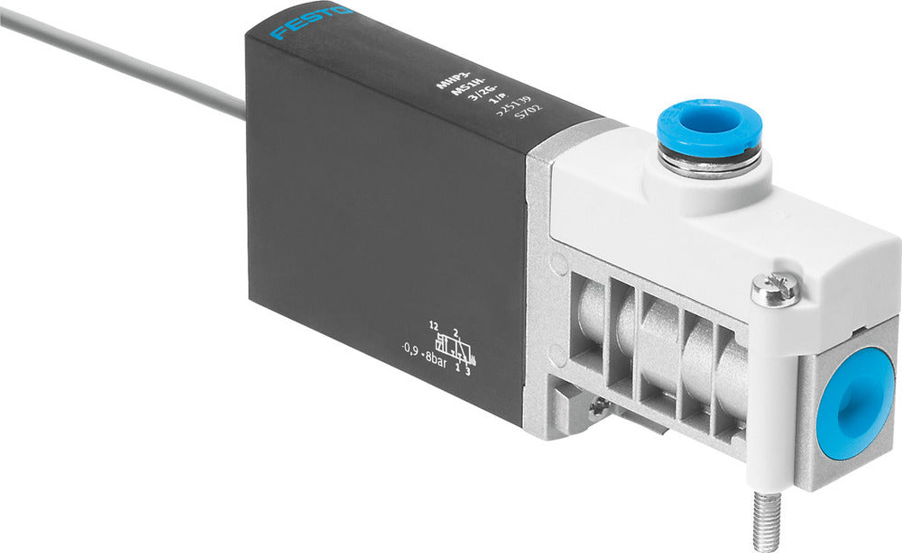 Festo 3/2 NC Monostable Válvula Solenoide De Aire Placa Base 200l/min -0.9 - 8bar/-13 - 116psi - 525145