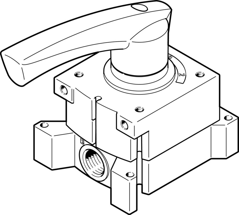 Festo 4/3 NC Válvula De Palanca Manual G1/2 3200l/min - 3192065