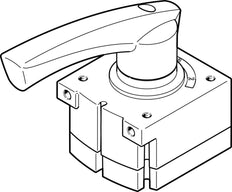 Festo 4/3 NC Válvula De Palanca Manual G1/2 3800l/min - 3192066