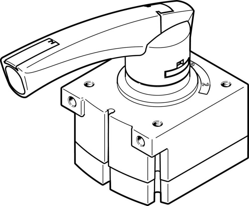Festo 4/3 Válvula De Palanca Manual Agotada G1/2 3800l/min - 3192077