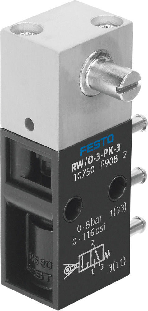 Festo 3/2 NO/NC Válvula De Palanca Monostable PK-3 80l/min - 10750