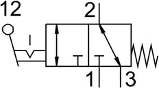 Festo 3/2 NO/NC Válvula De Palanca Monostable PK-3 80l/min - 10750