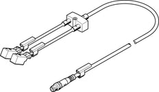 Festo Y-Distribuidor Con Cables En Ambos Extremos 5m/0.3m 1A IP65/- 8035790