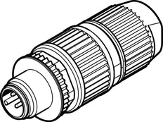 Conector Festo De 4 Pines A-codificado M12x1 IP65 IP67 - 564947