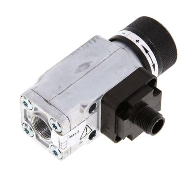 -0,85 a -0,15bar Interruptor de vacío SPDT de fundición de zinc G1/4'' 250VAC Conector M12 de 4 polos