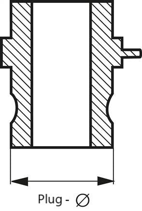 Enchufe de latón Camlock DN 50 (2'') Tipo DP MIL-C-27487