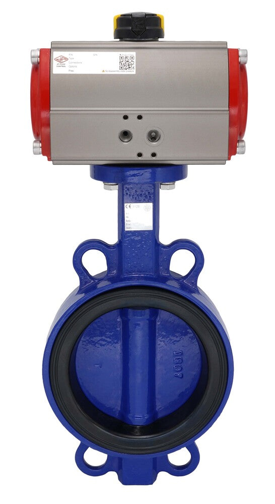 Pneumatic Butterfly Valve DN150 (6 inch) Wafer Cast Iron GGG 40 EPDM Double Acting