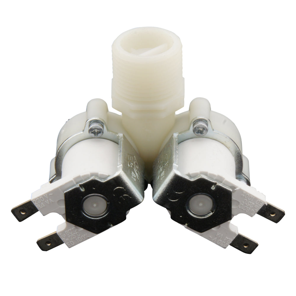 Electroválvula RPE doble 3/4''x10mm nylon NBR 180° 0,2-10bar 24V DC