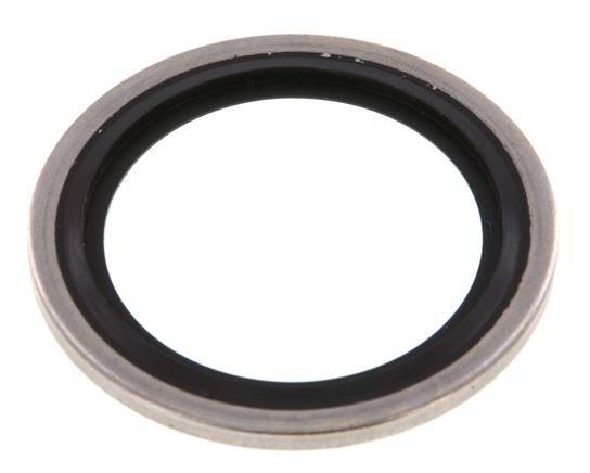 G 1" Acero inoxidable/FKM Sello hidráulico 33.9x42.8x2.5 mm