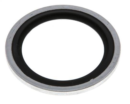 G 1" Acero/FKM Sello hidráulico adherido 33,9x42,8x2,5 mm