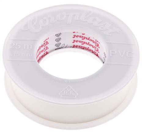 Cinta aislante eléctrica probada por VDE 25mm/25m Blanco