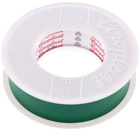 Cinta aislante eléctrica probada por VDE 25mm/25m Verde