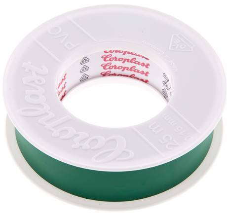 Cinta aislante eléctrica probada por VDE 25mm/25m Verde