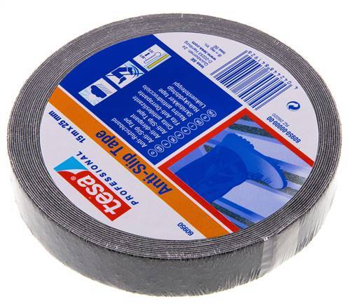 Cinta adhesiva antideslizante 25mm/15m Negro