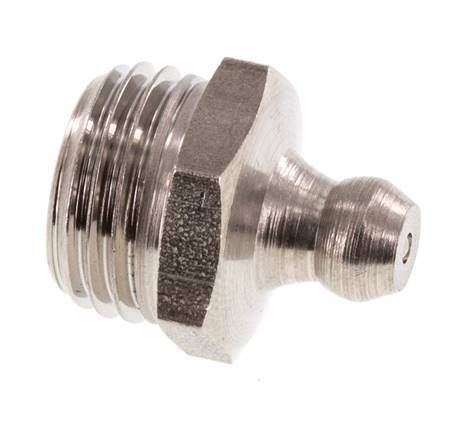 Engrasador hidráulico recto acero inoxidable R 1/4 pulgadas DIN 71412