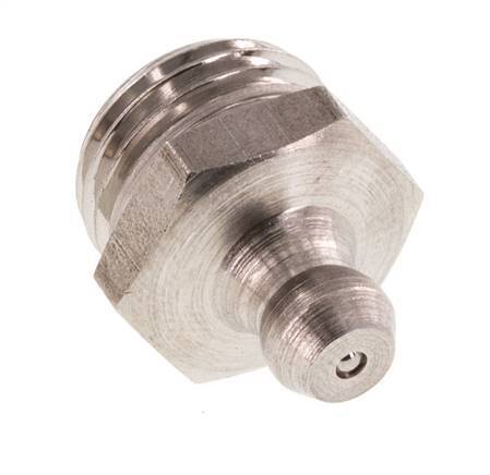 Engrasador hidráulico recto acero inoxidable R 1/4 pulgadas DIN 71412