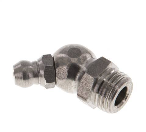 Engrasador hidráulico acodado Acero inoxidable M10x1 DIN 71412