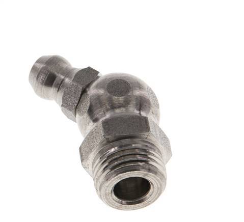 Engrasador hidráulico acodado Acero inoxidable M10x1 DIN 71412
