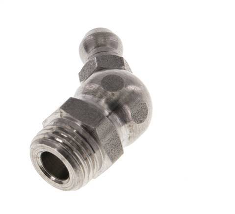 Engrasador hidráulico acodado Acero inoxidable M10x1 DIN 71412