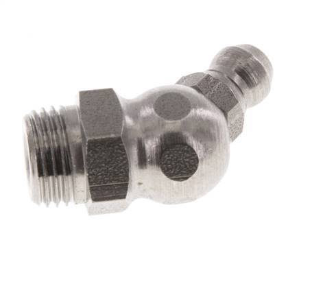 Engrasador hidráulico acodado Acero inoxidable R 1/8 pulgadas DIN 71412