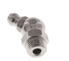Engrasador hidráulico acodado Acero inoxidable R 1/8 pulgadas DIN 71412