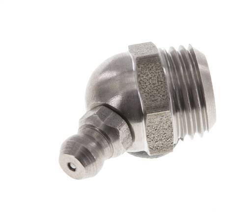 Engrasador hidráulico acodado Acero inoxidable R 1/4 pulgadas DIN 71412