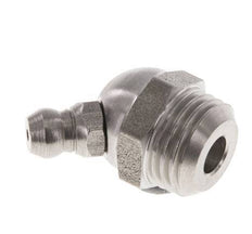 Engrasador hidráulico acodado Acero inoxidable R 1/4 pulgadas DIN 71412