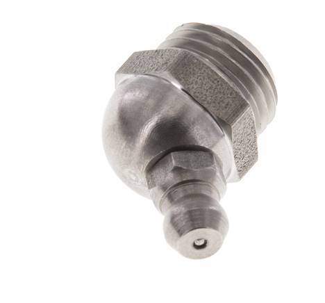 Engrasador hidráulico acodado Acero inoxidable R 1/4 pulgadas DIN 71412