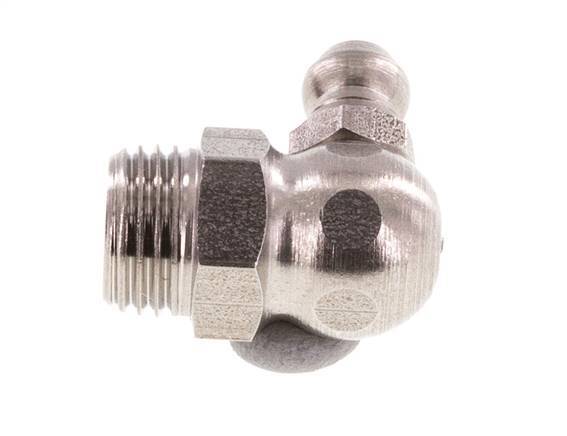 Engrasador hidráulico en ángulo recto Acero inoxidable M10x1 DIN 71412