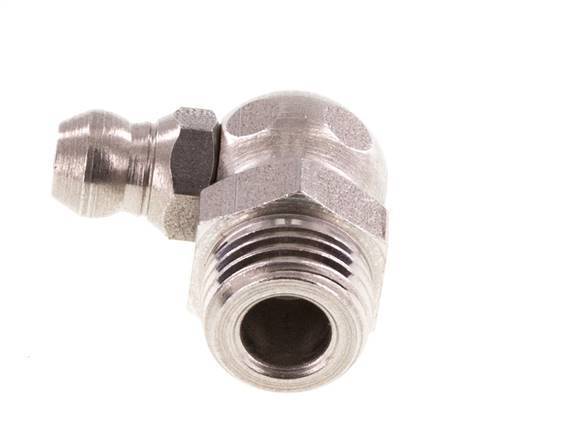 Engrasador hidráulico en ángulo recto Acero inoxidable M10x1 DIN 71412
