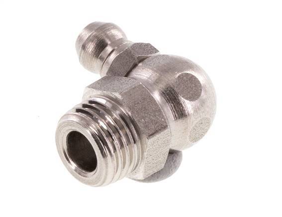 Engrasador hidráulico en ángulo recto Acero inoxidable M10x1 DIN 71412