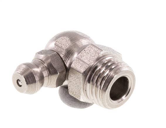 Engrasador hidráulico en ángulo recto Acero inoxidable M10x1 DIN 71412