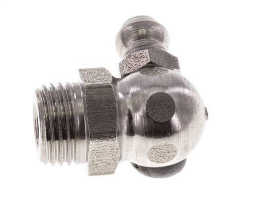 Engrasador hidráulico en ángulo recto Acero inoxidable R 1/8 pulgadas DIN 71412