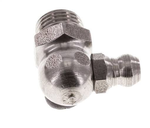 Engrasador hidráulico en ángulo recto Acero inoxidable R 1/8 pulgadas DIN 71412