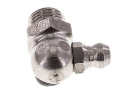 Engrasador hidráulico en ángulo recto Acero inoxidable R 1/8 pulgadas DIN 71412
