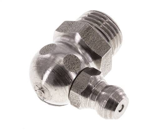 Engrasador hidráulico en ángulo recto Acero inoxidable R 1/8 pulgadas DIN 71412