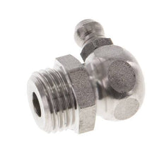 Engrasador hidráulico en ángulo recto Acero inoxidable R 1/4 pulgadas DIN 71412