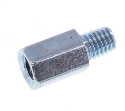 Prolongación de la boquilla de engrase M6x1 de acero macho/hembra 16mm [2 piezas]