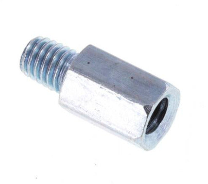 Prolongación de la boquilla de engrase M6x1 de acero macho/hembra 16mm [2 piezas]