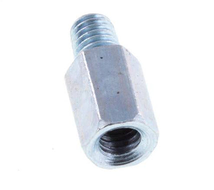 Prolongación de la boquilla de engrase M6x1 de acero macho/hembra 16mm [2 piezas]