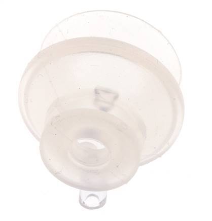 Ventosa de Fuelle 20mm Silicona Transparente Recorrido 9mm